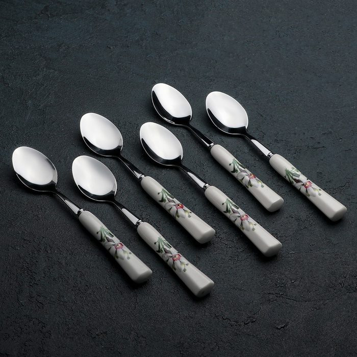 Набор ложек чайных 6 шт "Нарцисс" 17 см