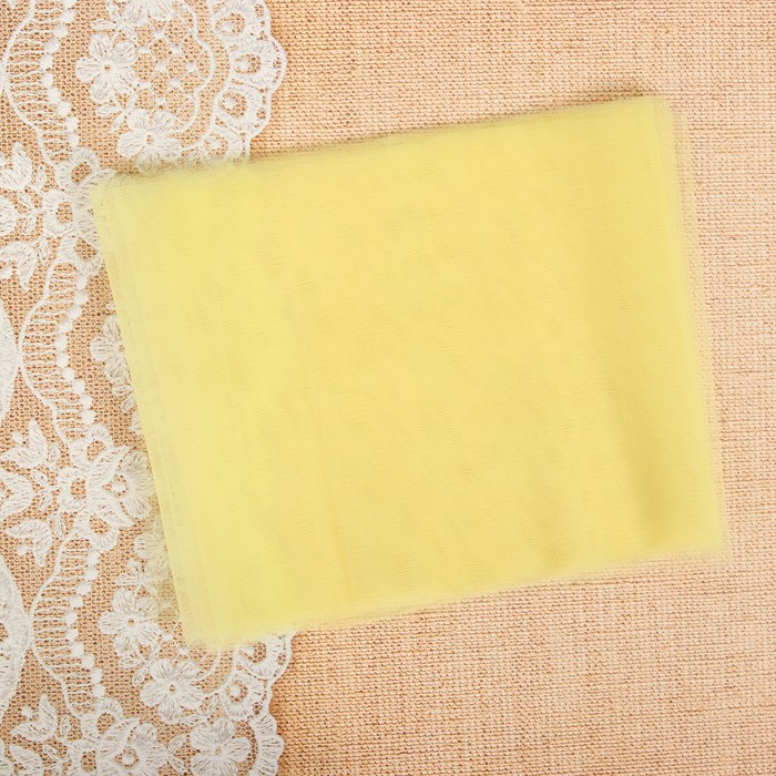 Набор для рукоделия - отрез фатина (св. желтый) 15*300 см