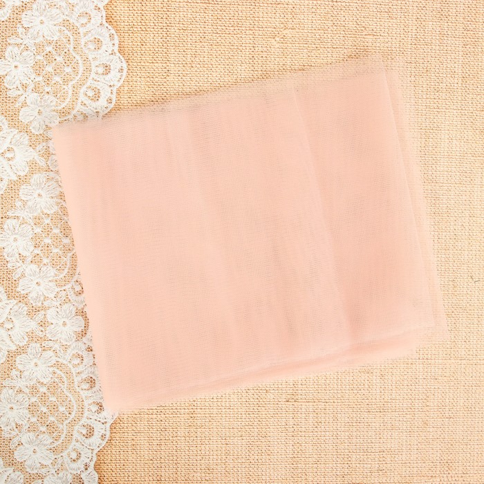 Набор для рукоделия - отрез фатина (персиковый) 15*300 см