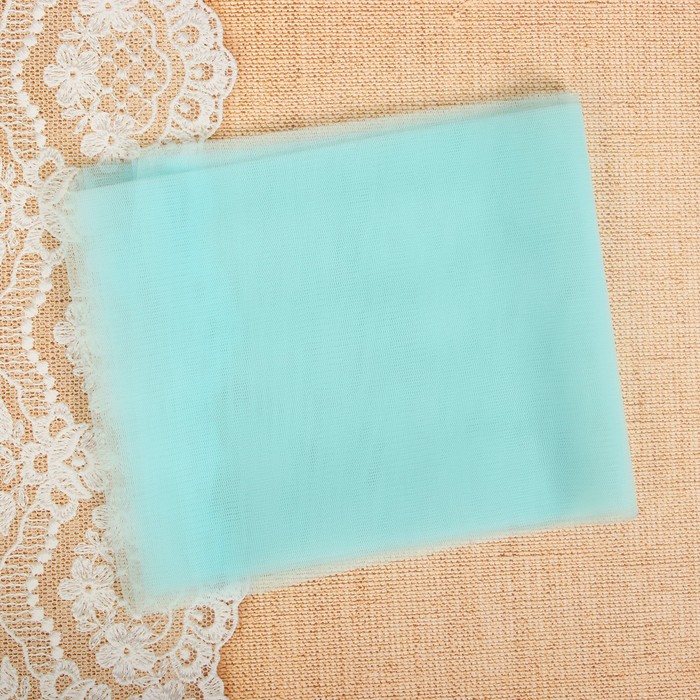 Набор для рукоделия - отрез фатина (голубой) 15*300 см