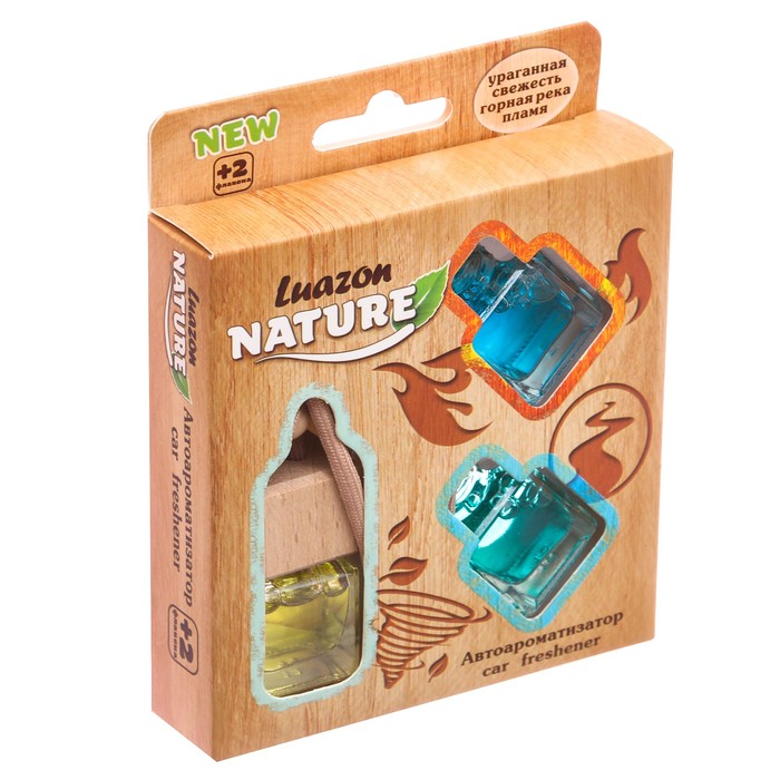 Набор ароматизаторов в авто: свежесть, горная река, пламя