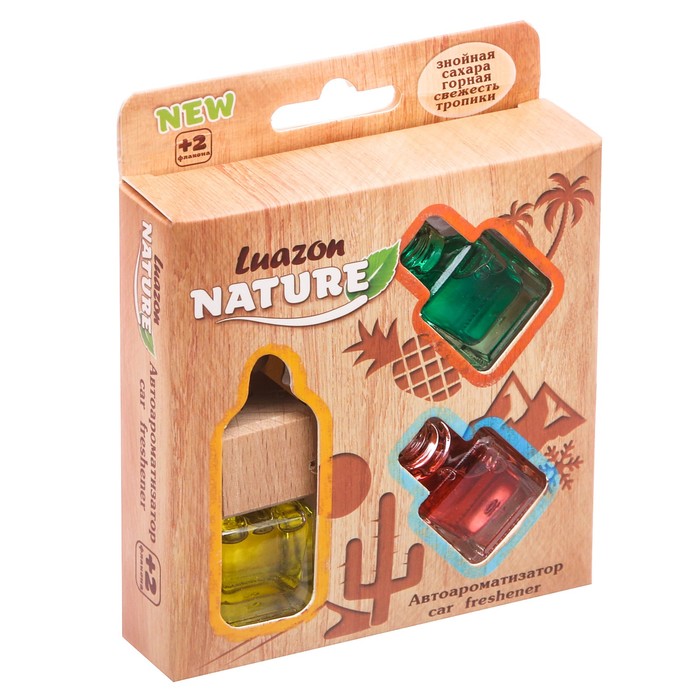 Набор ароматизаторов в авто: сахара, горная свежесть, тропики