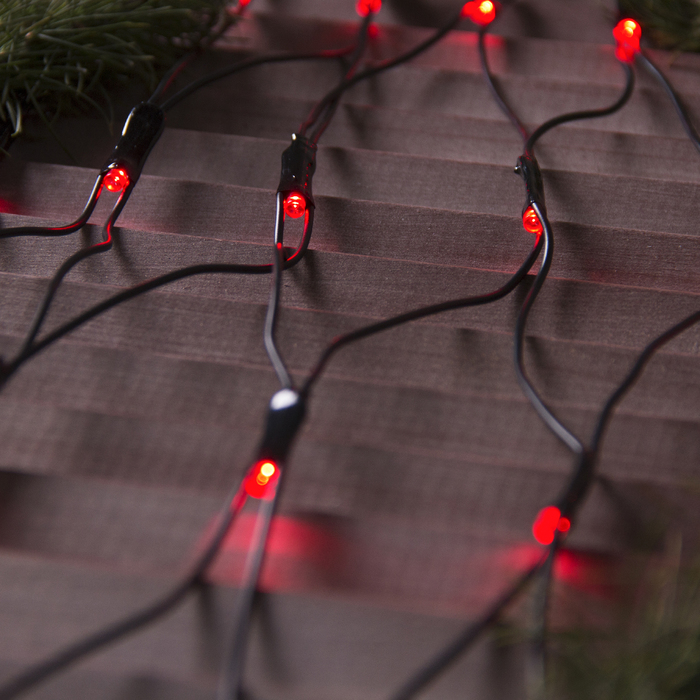 СЕТЬ, уличная УМС Ш:2м, В:1,5м, Н.Т. 3W LED-192-220V, КРАСНЫЙ