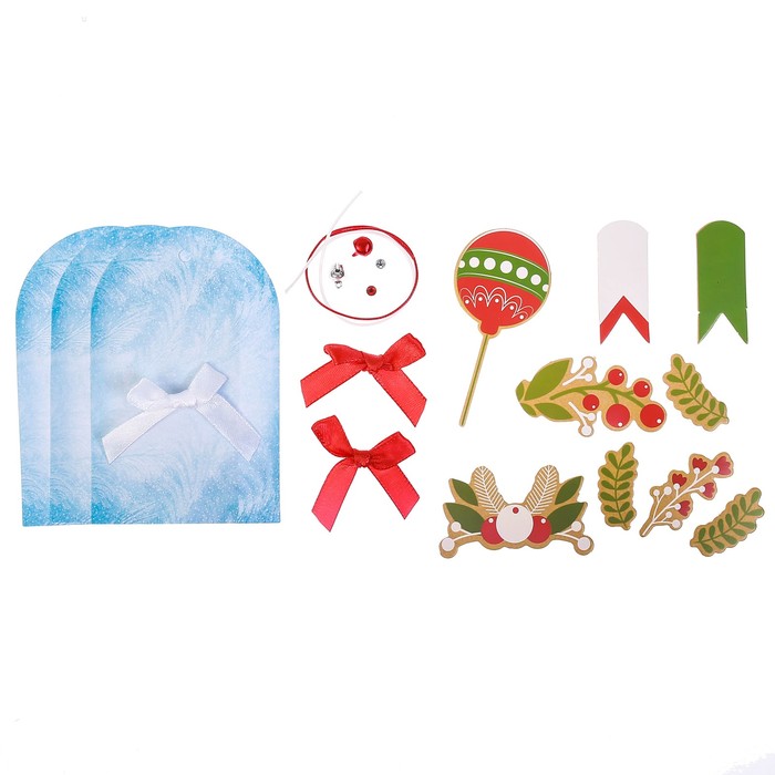 Шильдик с декором на подарок «Теплой любви», 11 × 13 см 2366345, набор для создания