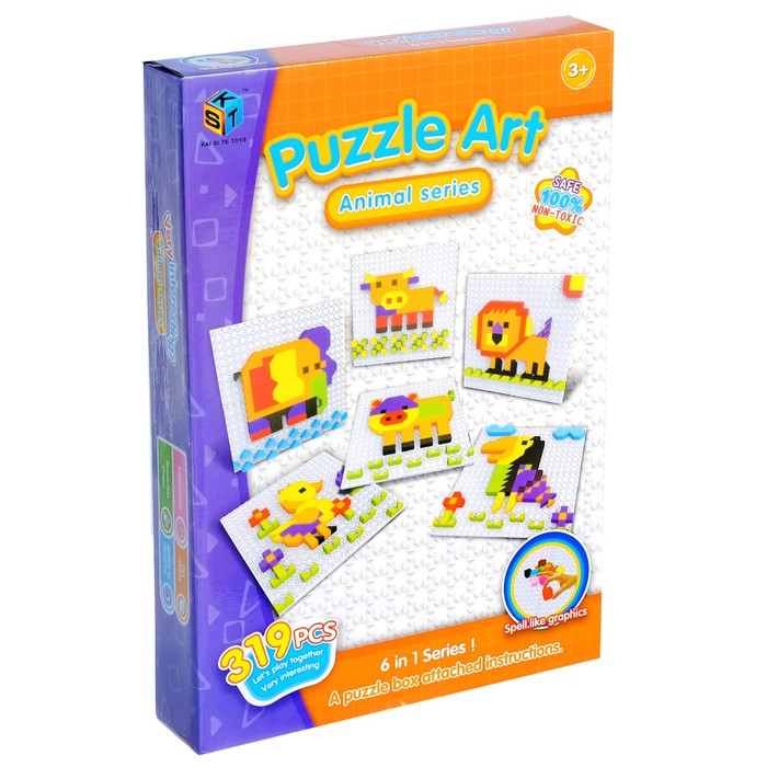 Мозаика детская "Зоопарк", 319 деталей