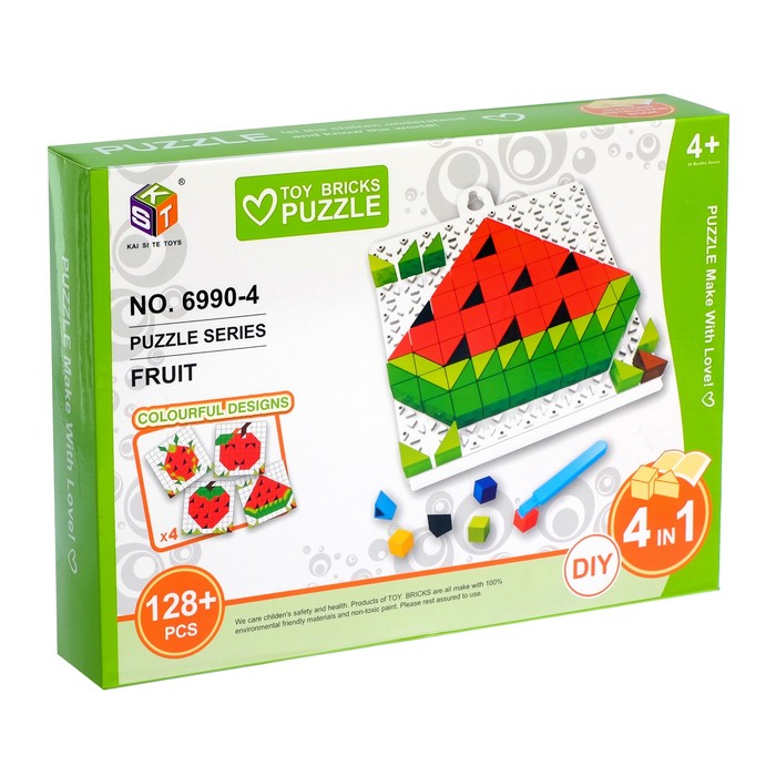 Мозаика детская "Фрукты", 128 деталей