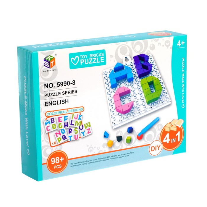 Мозаика детская "Весёлый алфавит", 98 деталей