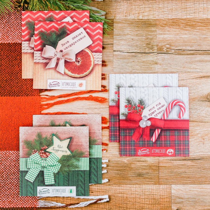 Набор аромасаше в шоубоксе "Пусть жизнь будет сладкой", 6 шт.