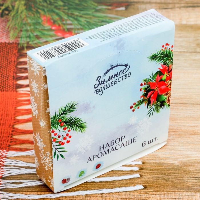 Набор аромасаше в шоубоксе "Пусть в праздник свинки...", 6 шт.