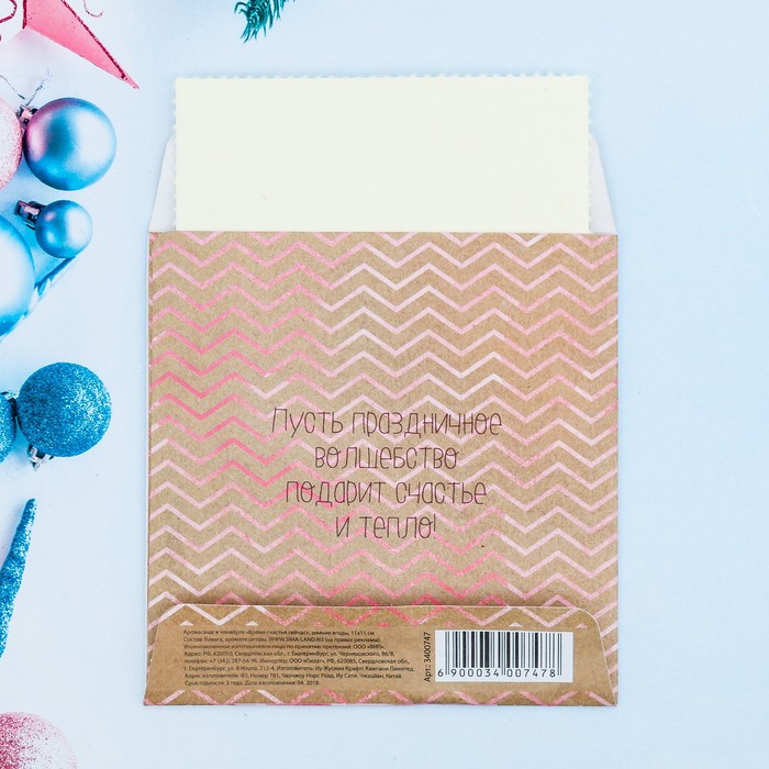 Аромасаше в конверте "Время счастья сейчас", зимние ягоды