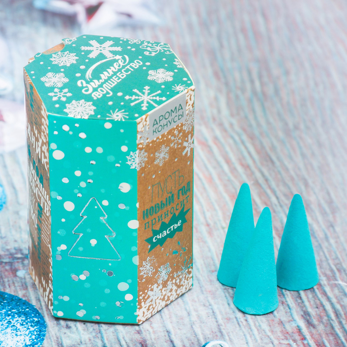 Ароматические конусы "Пусть Новый Год приносит счастье!", 20 шт.