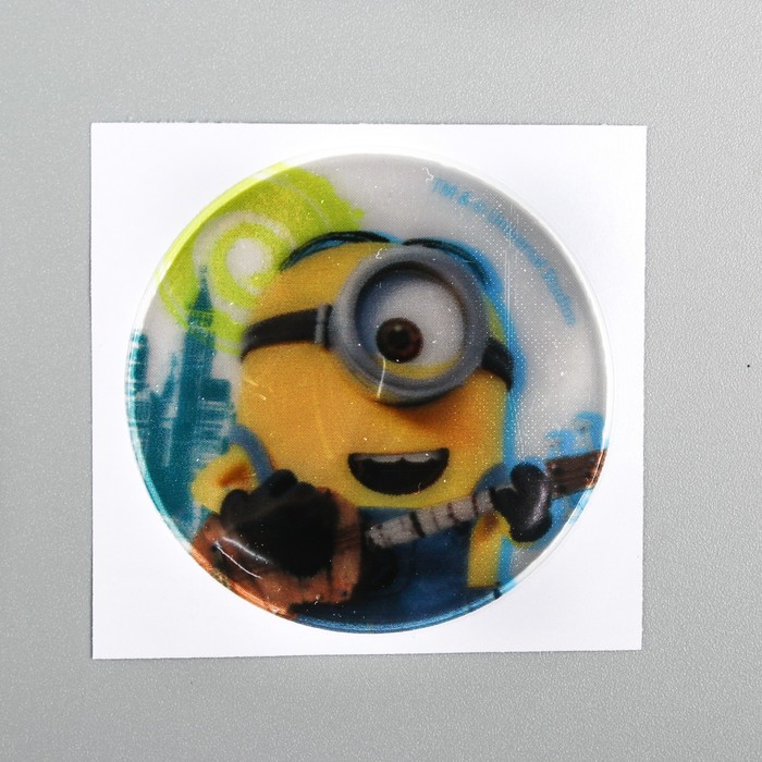 Наклейка светоотражающая "Миньон" Гадкий Я, 5 см.