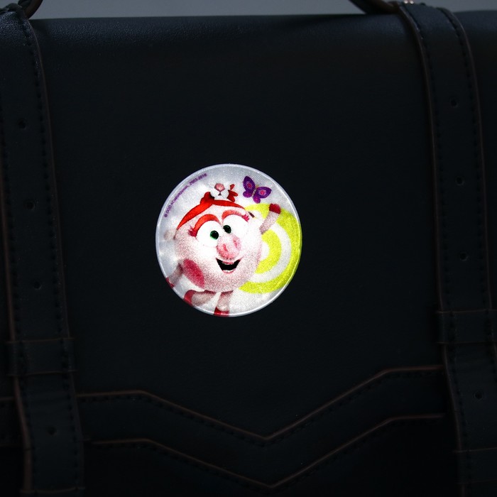 Наклейка светоотражающая СМЕШАРИКИ, "Нюша" 5 см