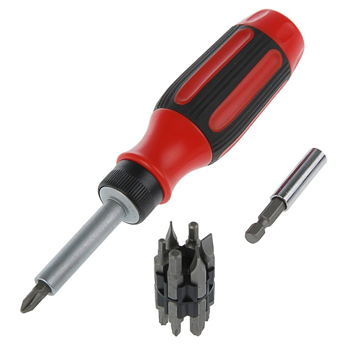 Отвертка с битами Forsage, реверсивная, 15 предметов: SL5,6,7; PH0,1,2,3; T15,20,25; H3,4,5 383922