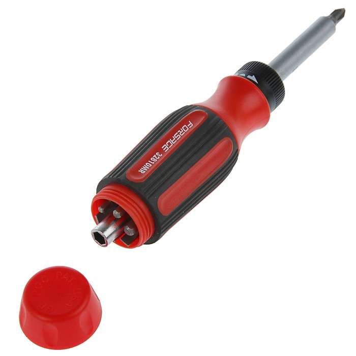 Отвертка с битами Forsage, реверсивная, 15 предметов: SL5,6,7; PH0,1,2,3; T15,20,25; H3,4,5 383922