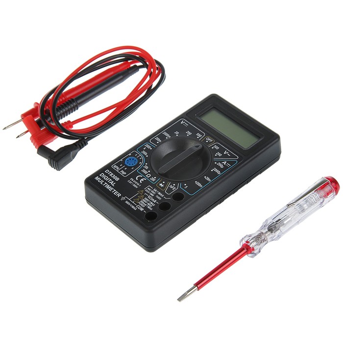 Набор диагностический для электрика Forsage, цифровой мультиметр, индикаторная отвертка