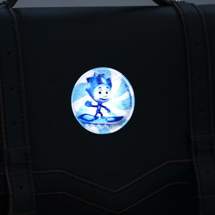 Наклейка светоотражающая ФИКСИКИ "Нолик" 5 см.