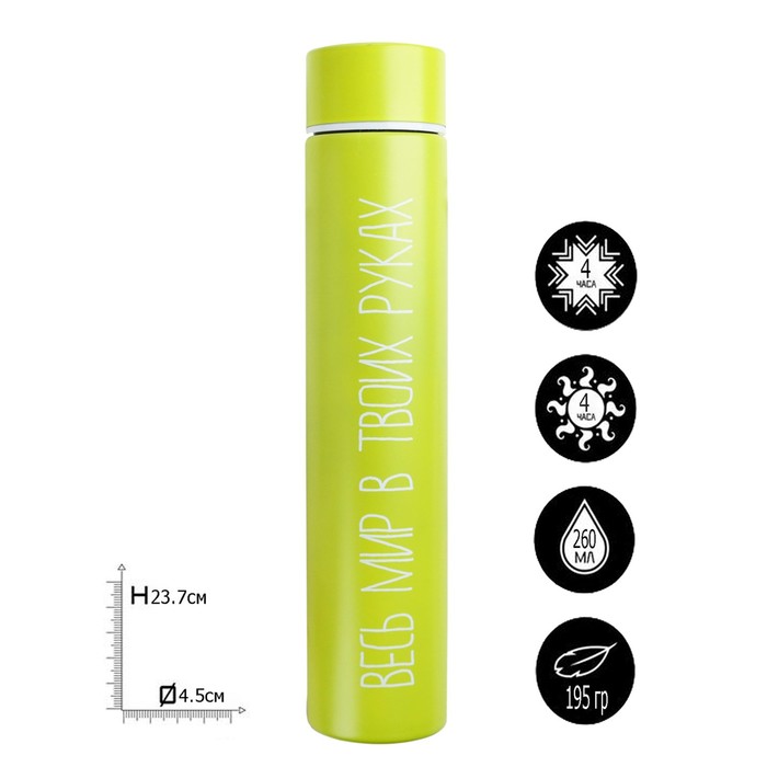 Термос "Весь мир в твоих руках", 260 мл