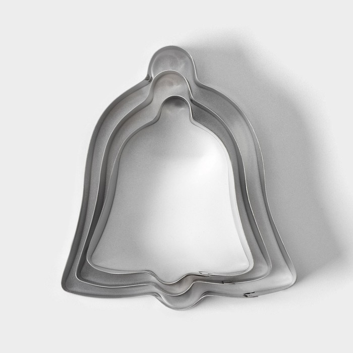 Набор форм для вырезания печенья Доляна «Колокольчик», 6×6 см, 3 шт