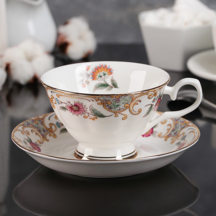Чайная пара 200 мл "Версаль", блюдцем 13,5 см