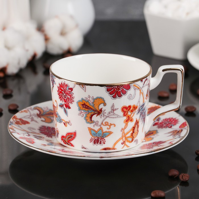 Кофейная пара 200 мл "Весна", блюдце 12 см