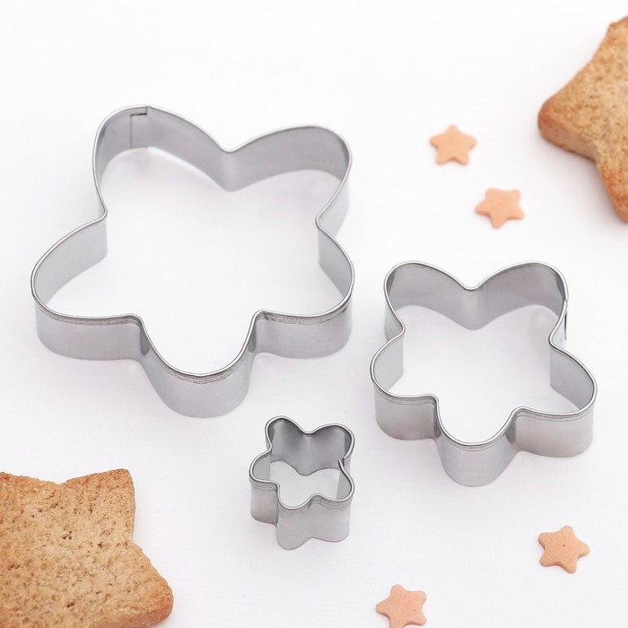 Набор форм для вырезания печенья "Ромашка", 3 шт