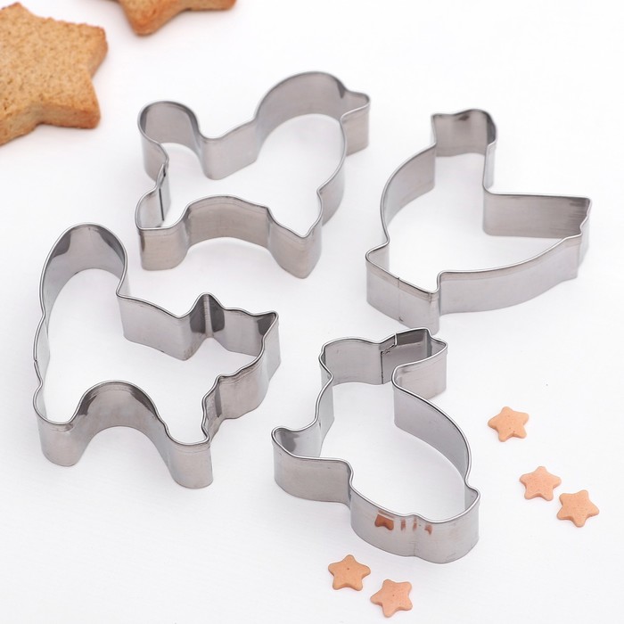 Набор форм для вырезания печенья "Ферма", 4 шт
