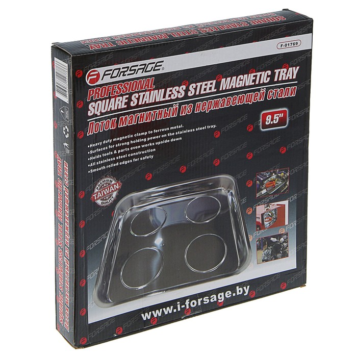 Лоток магнитный Forsage, из нержавеющей стали (270х295мм)