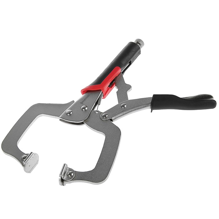 Зажим гейферный Partner, С-образный, с прорезиненной рукояткой, CR-V, 11"-280мм