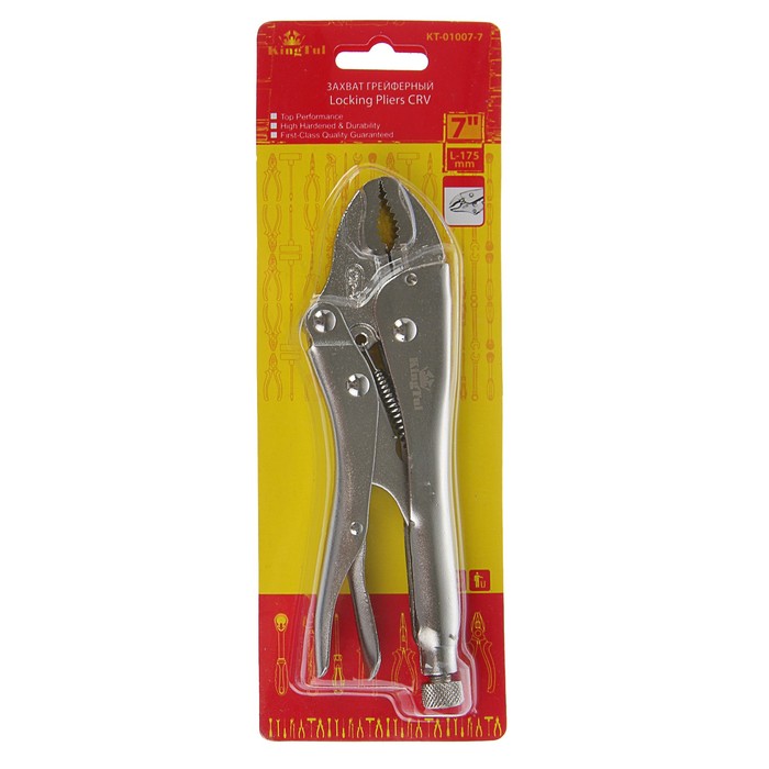 Зажим гейферный Kingtul "Profi", CR-V, 7"-175мм