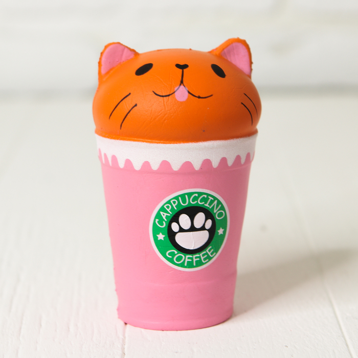 Мялка-антистресс "Кошка в кофе" маленькая