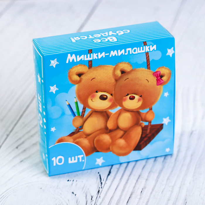 Магнитные закладки в коробке "Мишки-милашки", 10 шт.