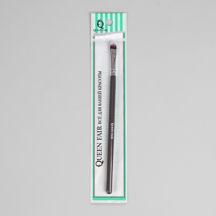 Кисть для макияжа универсальная, скруглённая, 17см, цвет серый