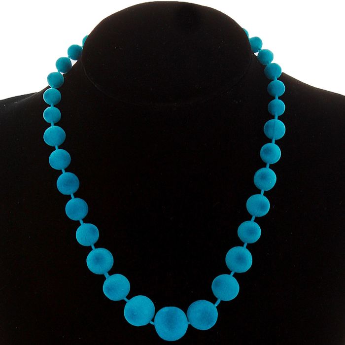 Бусы "Бархат",цвет синий