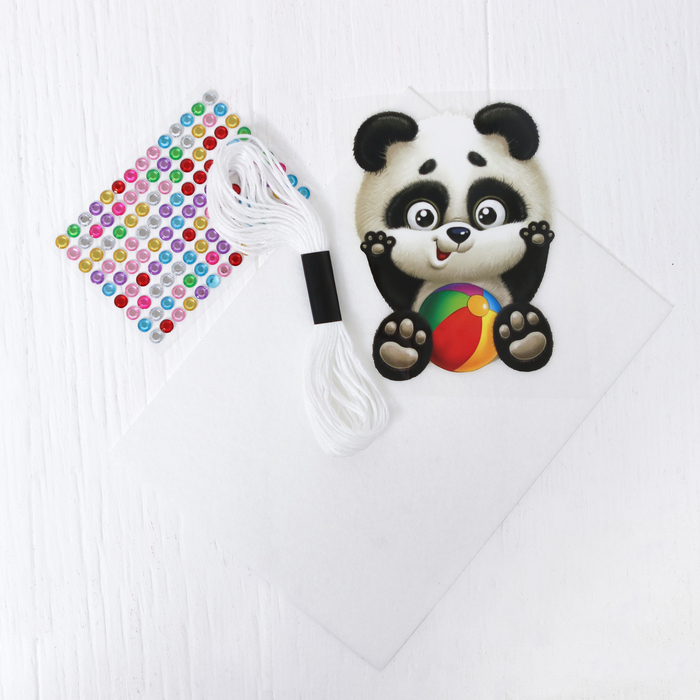 Набор для создания игрушки из фетра с термонаклейкой "Панда"