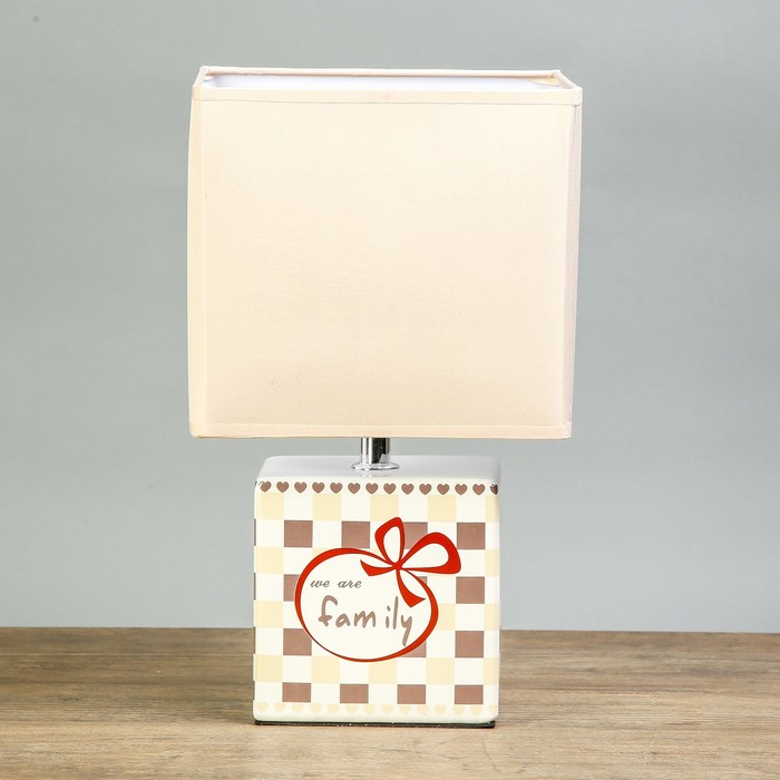 Лампа настольная керамика "Клеточка Family" Е14 25W 31,5х18х13 см