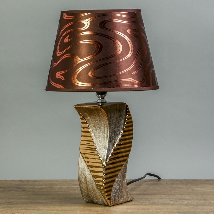 Лампа настольная керамика "Пятый элемент" бронза Е14 25W 38х22,5х22,5 см