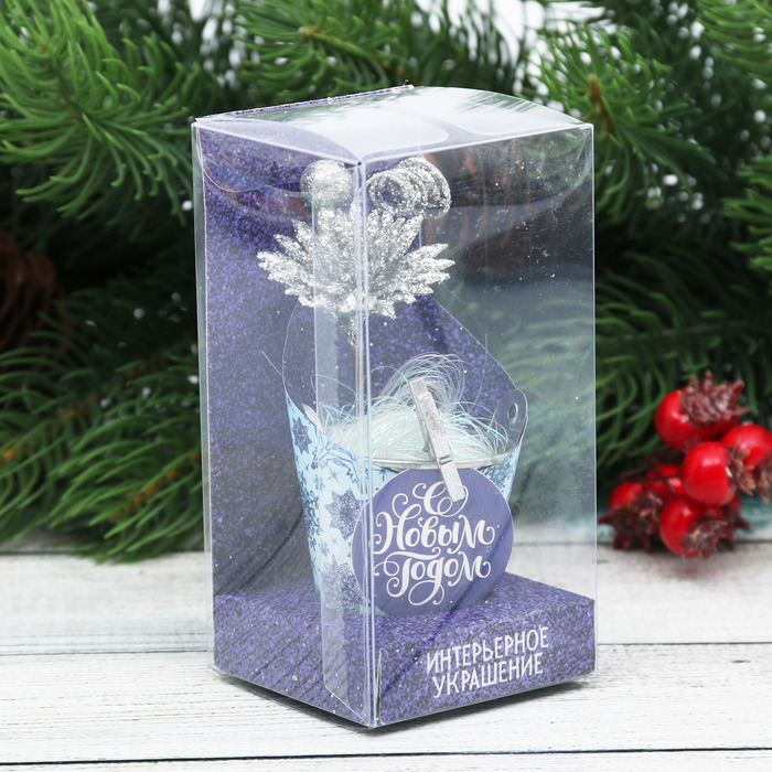 Новогодний декор с пожеланием "Снежной и нежной зимы!"