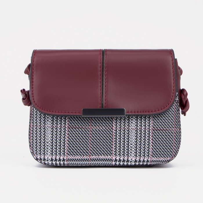 Сумка женская, отдел на молнии, регулируемый ремень, цвет бордовый