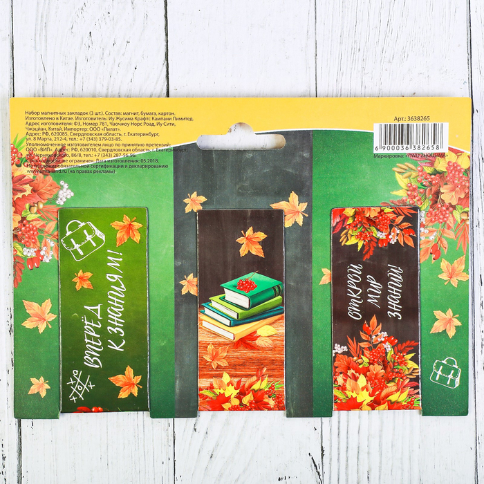 Магнитные закладки "Навстречу новым знаниям", 3 шт.