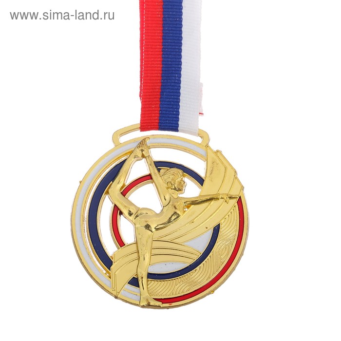 Медаль тематическая «Гимнастика», золото, d=6 см