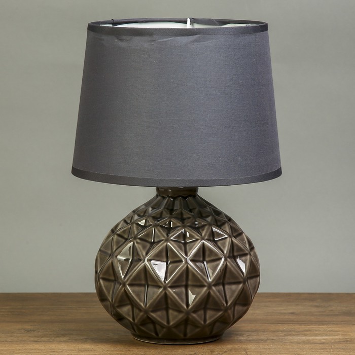 Лампа настольная "Цветок жизни" серый асфальт 1х40W Е14 30х20х20 см