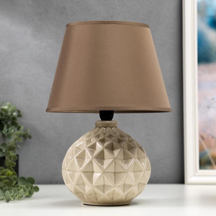 Лампа настольная "Цветок жизни" сливочная 1х40W Е14 30х20х20 см