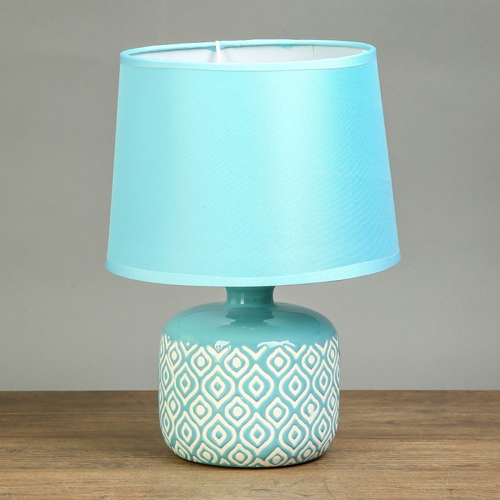 Лампа настольная "Силика" лазурный 1х40W Е14 27,5х20х20 см