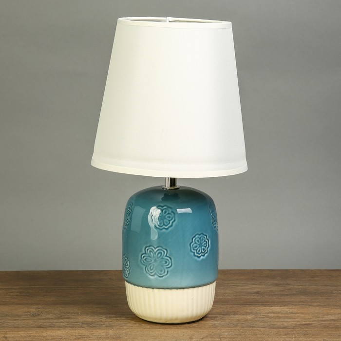 Лампа настольная "Рамина" лазурно-серый 1х40W Е14 33х17х17 см