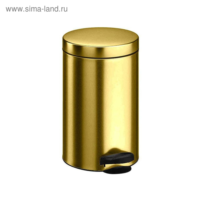 Ведро для мусора Meliconi, 5 л, цвет металлик золото
