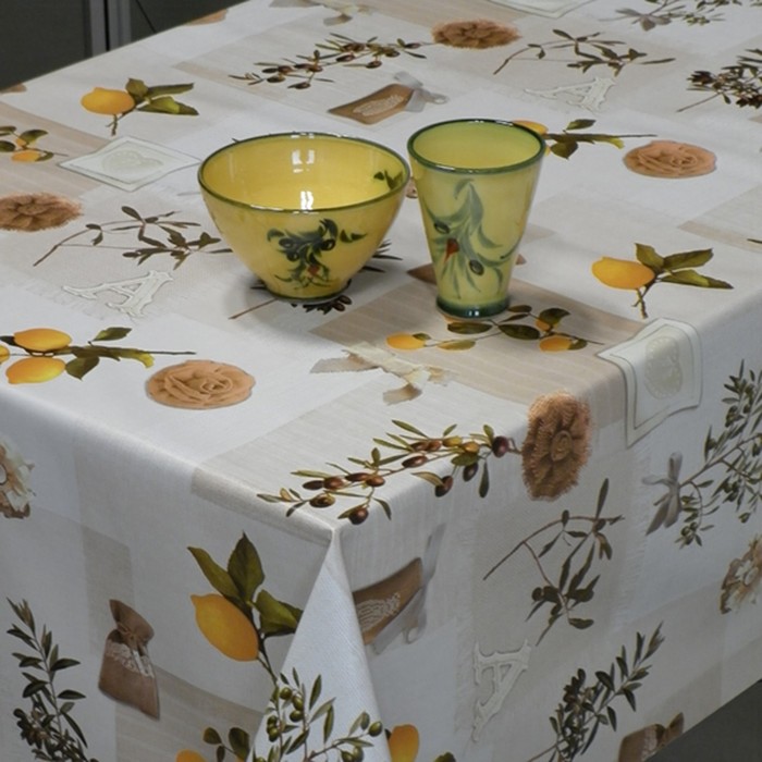 Клеенка Sale & Pepe 140 см, 522/1 Греческий лимон