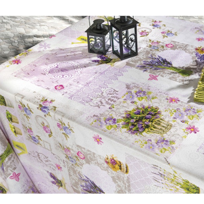 Клеенка Wondertex 140 см, 9074/01 Кружевные цветы