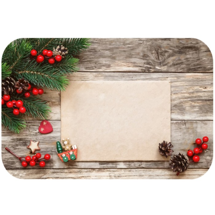 Сервировочная салфетка ПВХ, 26х41 см, "НГ Рябина"