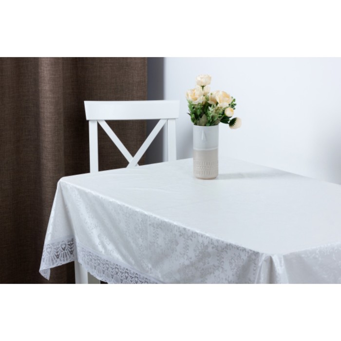 Скатерть "Meiwa" FPLUS-DAMASK, 122х152 см, белая